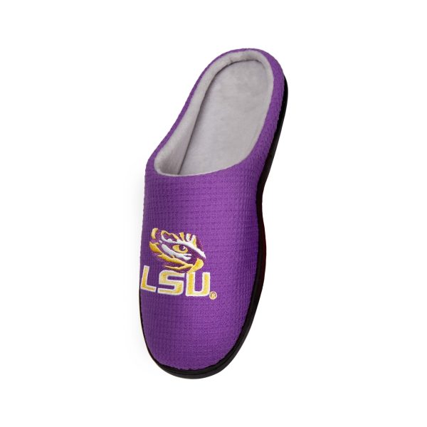 LSU Tigers NCAA Mens Memory Foam Slide Slippers Sale - Image 3