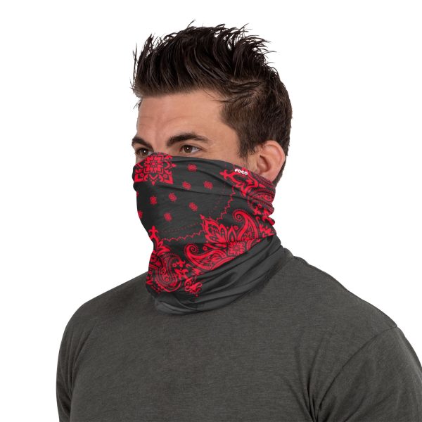Black & Red Bandana Gaiter Scarf Sale - Image 3