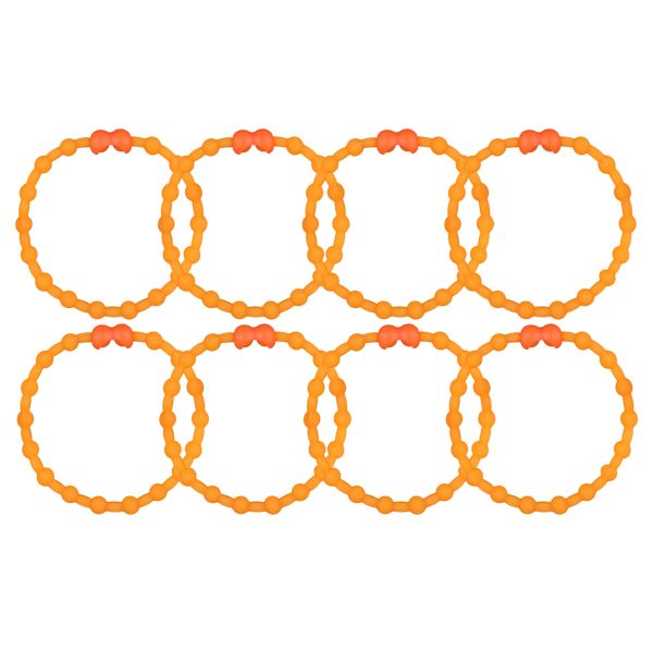 Neon Orange Hair Ties (8 Pack): A Burst of Sunshine for Every Look For Sale