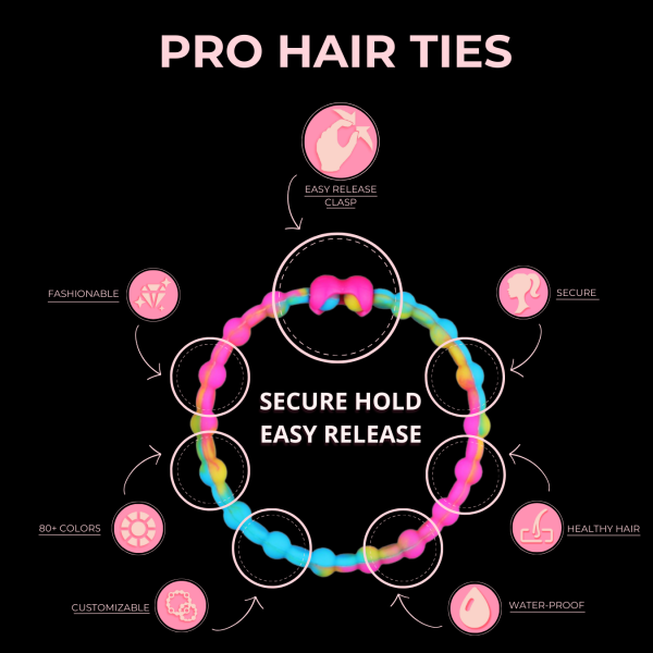 Neon Block Hair Ties (8 Pack): A Bold Statement for Every Look Sale - Image 3