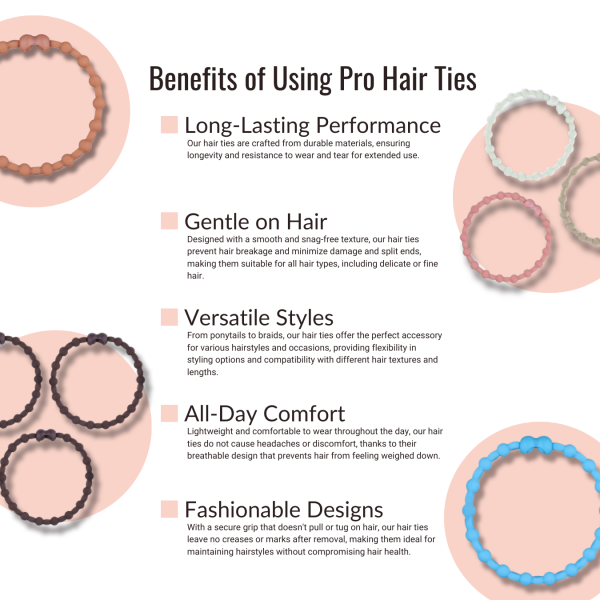 Navy Blue Hair Ties (6-Pack) - Secure Hold, Effortless Style for Every Hair Type: Classic Sophistication Hot on Sale - Image 4